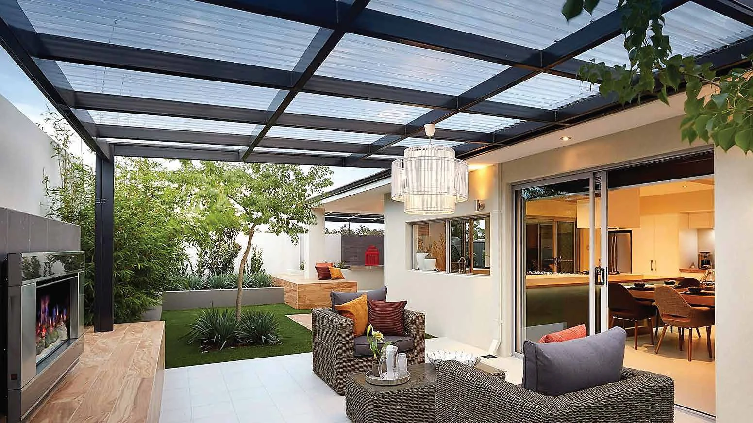 InterXroof canopy over a terrace